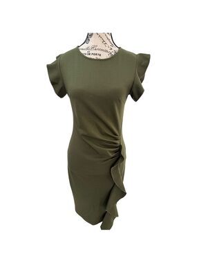Miusol  Green Ruffle Pencil Cocktail Dress NWT Size Small